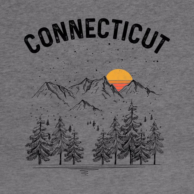 Connecticut State Vintage Retro by DanYoungOfficial